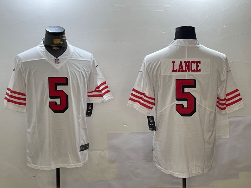 Men San Francisco 49ers #5 Lance White Second generation 2024 Nike Limited NFL Jersey style 1->san francisco 49ers->NFL Jersey
